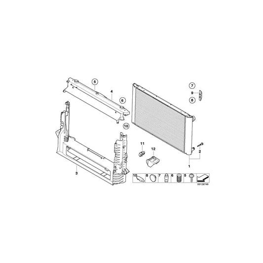 Genuine BMW 17117792832 E60 E61 Radiator (Inc. 530d, 525d & 535d)