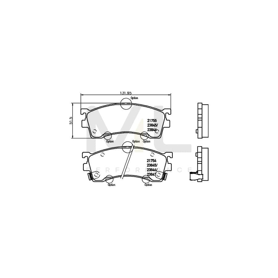 TEXTAR 2175501 Brake pad set with acoustic wear warning