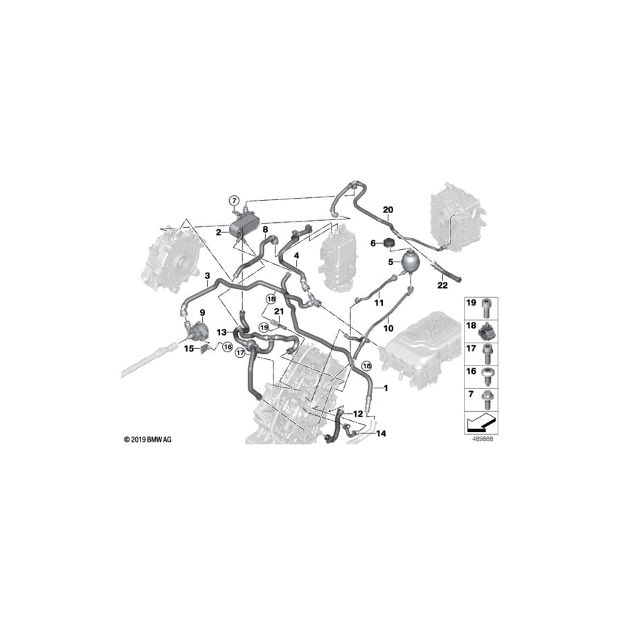 Genuine BMW 17127623678 Coolant Hose (Inc. i3 94Ah Rex, i3s 94Ah Rex & i3 60Ah Rex)