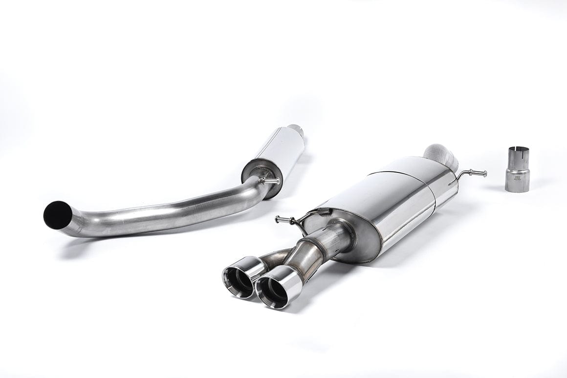 MillTek SSXVW322 Volkswagen Polo Resonated Cat-Back with Twin Polished Tips