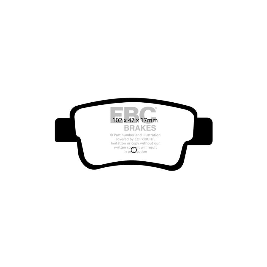 EBC PD13KR002 Abarth Fiat Yellowstuff Rear Brake Pad & GD Disc Kit - Bosch Caliper (Inc. Grande Punto & Grande Punto Abarth) 2 | ML Performance UK Car Parts