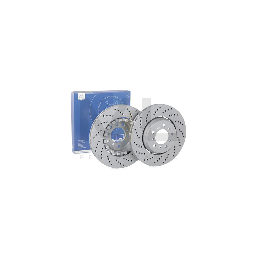 ATE 24.0128-0206.2 Brake Disc for BMW 3 Series Perforated / Vented, Two-piece brake disc, Coated, High-carbon, with bolts/screws