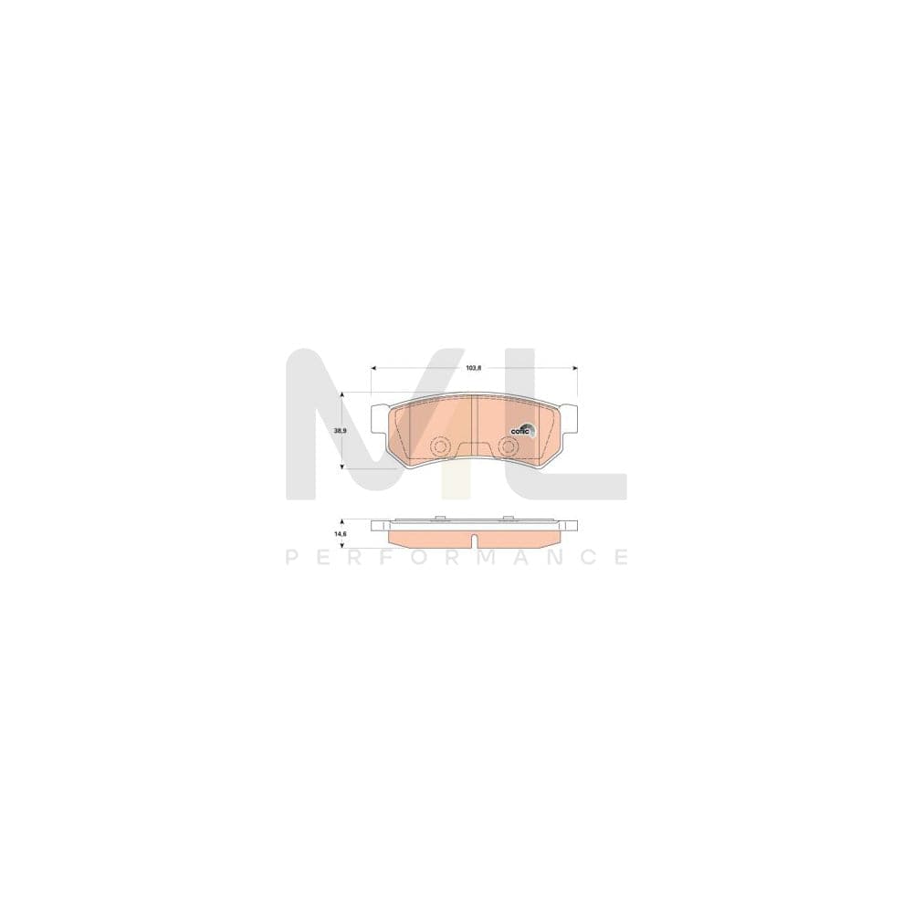 TRW Cotec Gdb4178 Brake Pad Set Not Prepared For Wear Indicator