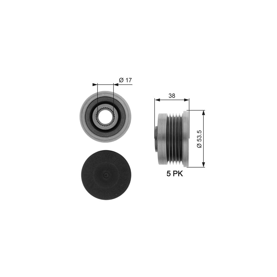 Gates OAP7082 Alternator Freewheel Clutch