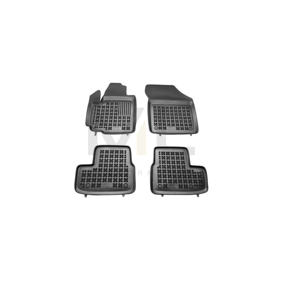 REZAW PLAST 200512 Floor mat set for OPEL Agila B (H08) Elastomer, Front and Rear, Black