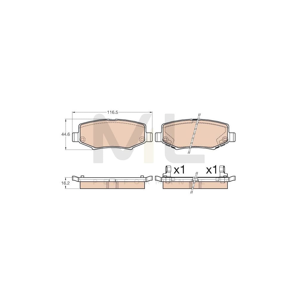 TRW Gdb3565 Brake Pad Set For Tata (Telco) Aria Off-Road With Acoustic Wear Warning