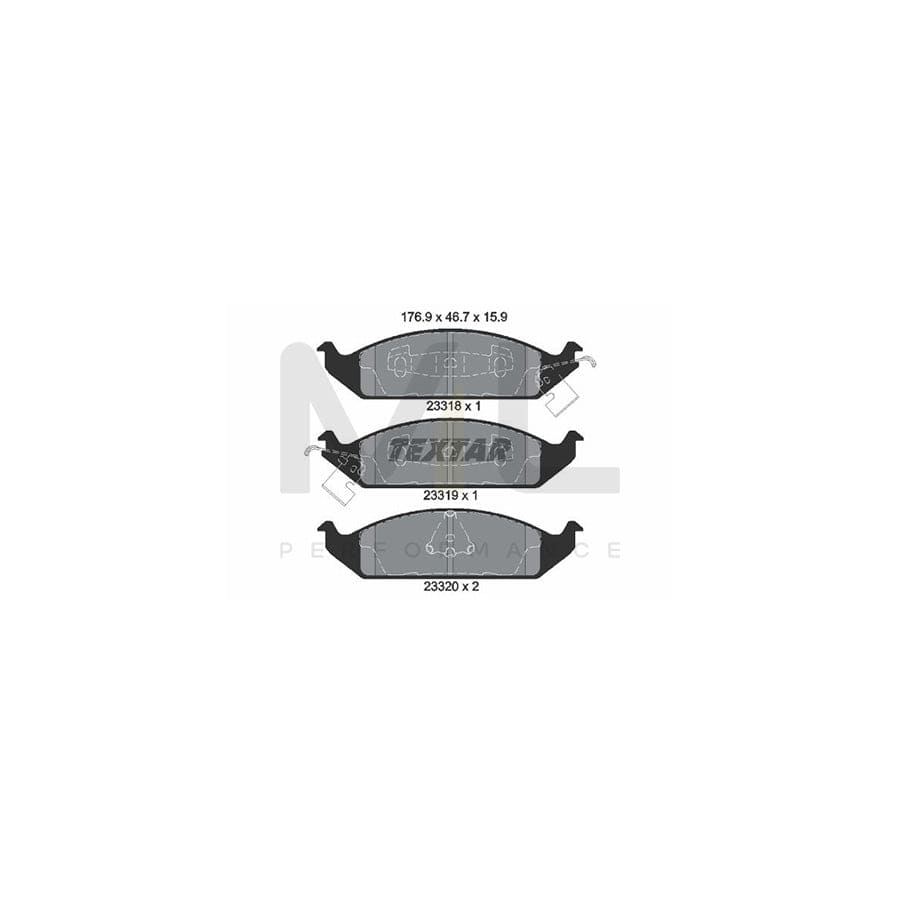 TEXTAR 2331801 Brake pad set with acoustic wear warning