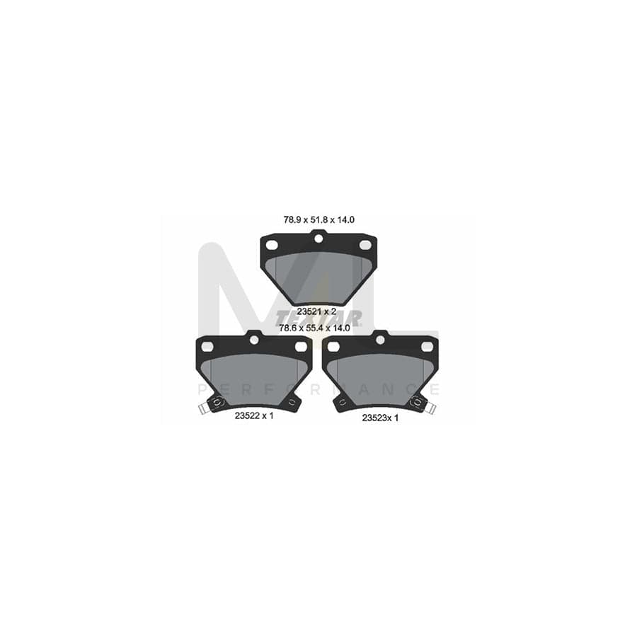 TEXTAR 2352101 Brake pad set with acoustic wear warning