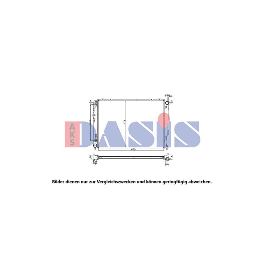 AKS Dasis 560104N Engine Radiator for KIA Sorento II (XM)