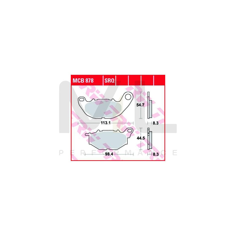 TRW Mcb878 Brake Pad Set Organic Allround
