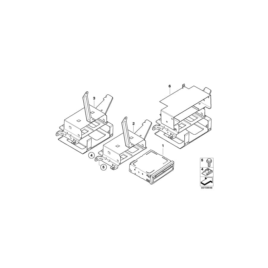 Genuine BMW 65103405144 E83 Bracket Navigation Computer/Video Module (Inc. X3)