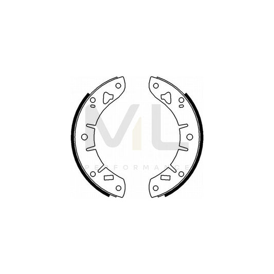 TEXTAR 91070000 Brake Shoe Set for MG MGB without handbrake lever