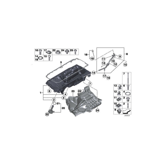 Genuine BMW 11437823520 F11 F10 Guide Tube (Inc. 750dX, X5 M50dX & M550dX)