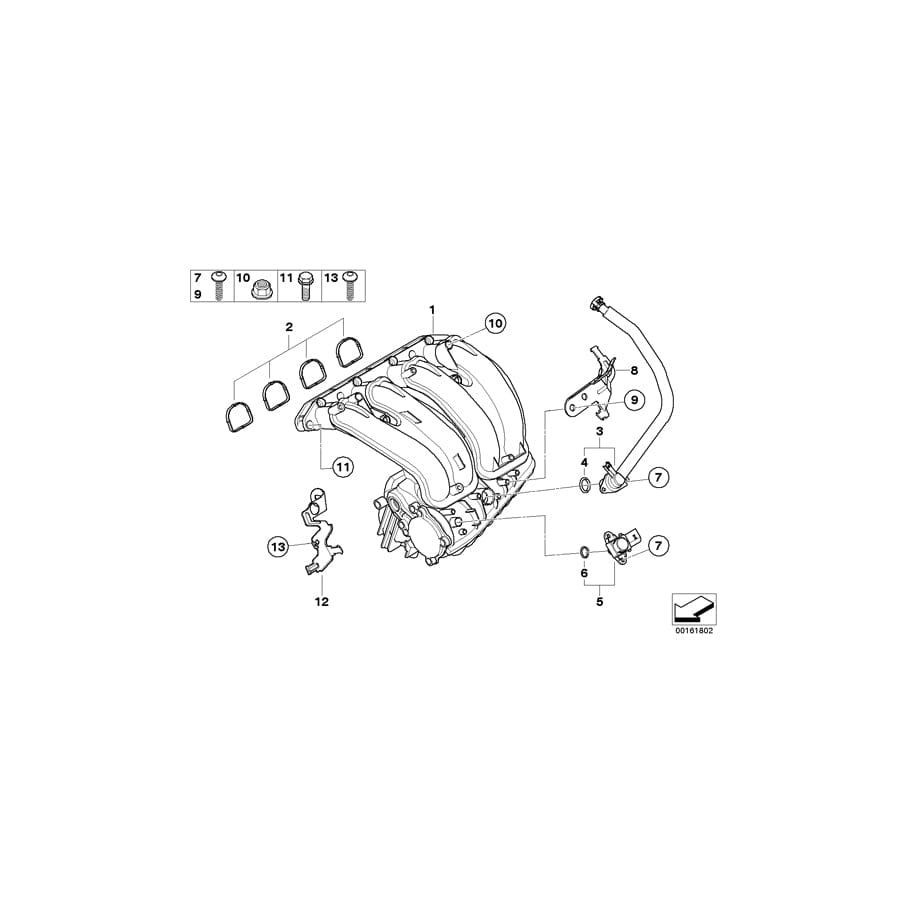 Genuine BMW 11617552354 E81 E90 E87 Intake Manifold (Inc. 116i 1.6 & 316i)