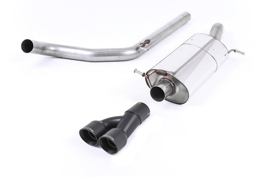MillTek SSXVW416 Volkswagen Polo Non-Resonated Cat-Back with Twin Cerakote Black Tips