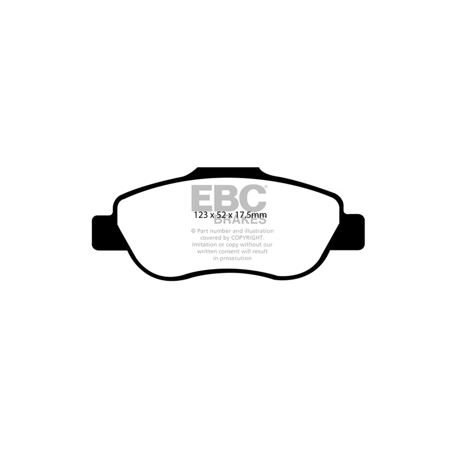 EBC DP21573 Fiat Panda Greenstuff Front Brake Pads - TRW Caliper 2 | ML Performance UK Car Parts