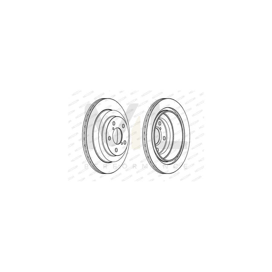 Ferodo Premier DDF680 Brake Disc Vented, Without Bolts/Screws  - Pair