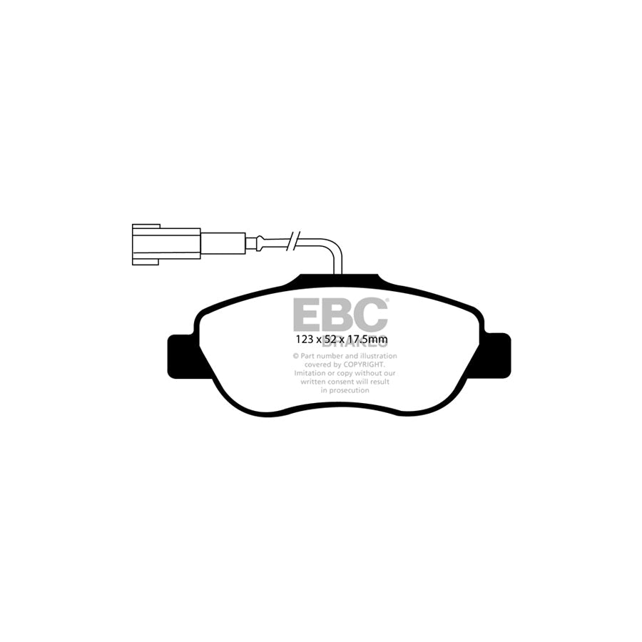 EBC DP21573/2 Fiat Ford Greenstuff Front Brake Pads (Inc. 500 & Ka) 2 | ML Performance UK Car Parts
