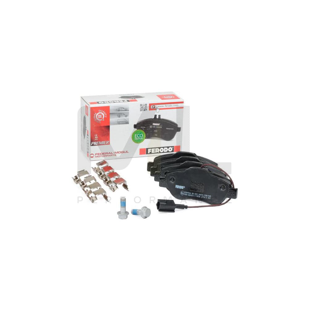 Ferodo Premier Eco Friction FDB1945 Brake Pad Set Incl. Wear Warning Contact, With Accessories