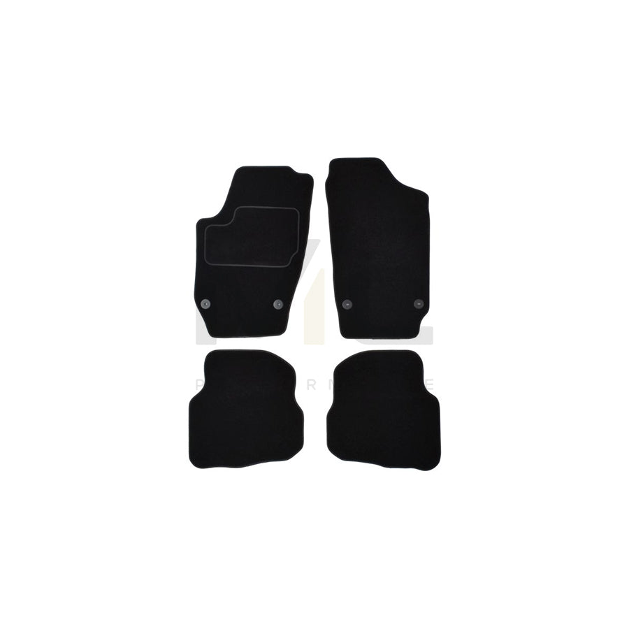 MAMMOOTH A041 VW340 PRM 01 Floor mat set for VW Polo IV Hatchback (9N) Facelifting, Textile, Front and Rear, Quantity: 4, Black