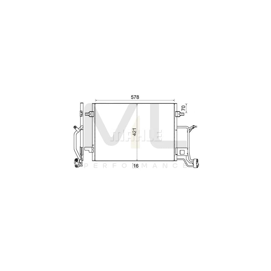 MAHLE ORIGINAL AC 242 000S Air conditioning condenser without dryer | ML Performance Car Parts