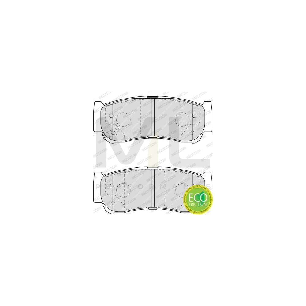 Ferodo Premier Eco Friction FDB1910 Brake Pad Set With Acoustic Wear Warning, With Accessories
