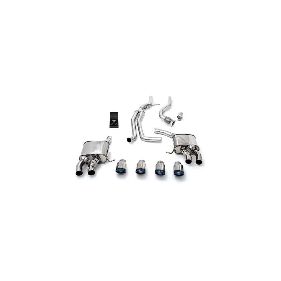 Armytrix PM2026-QS30B Valvetronic Exhaust System Porsche Macan 2.0T Facelift 2019+ with Quad Blue Coated 4"