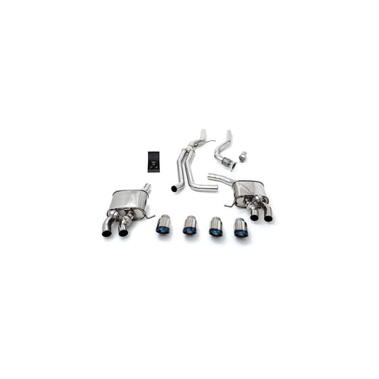 Armytrix PM2026-QS30B Valvetronic Exhaust System Porsche Macan 2.0T Facelift 2019+ with Quad Blue Coated 4"