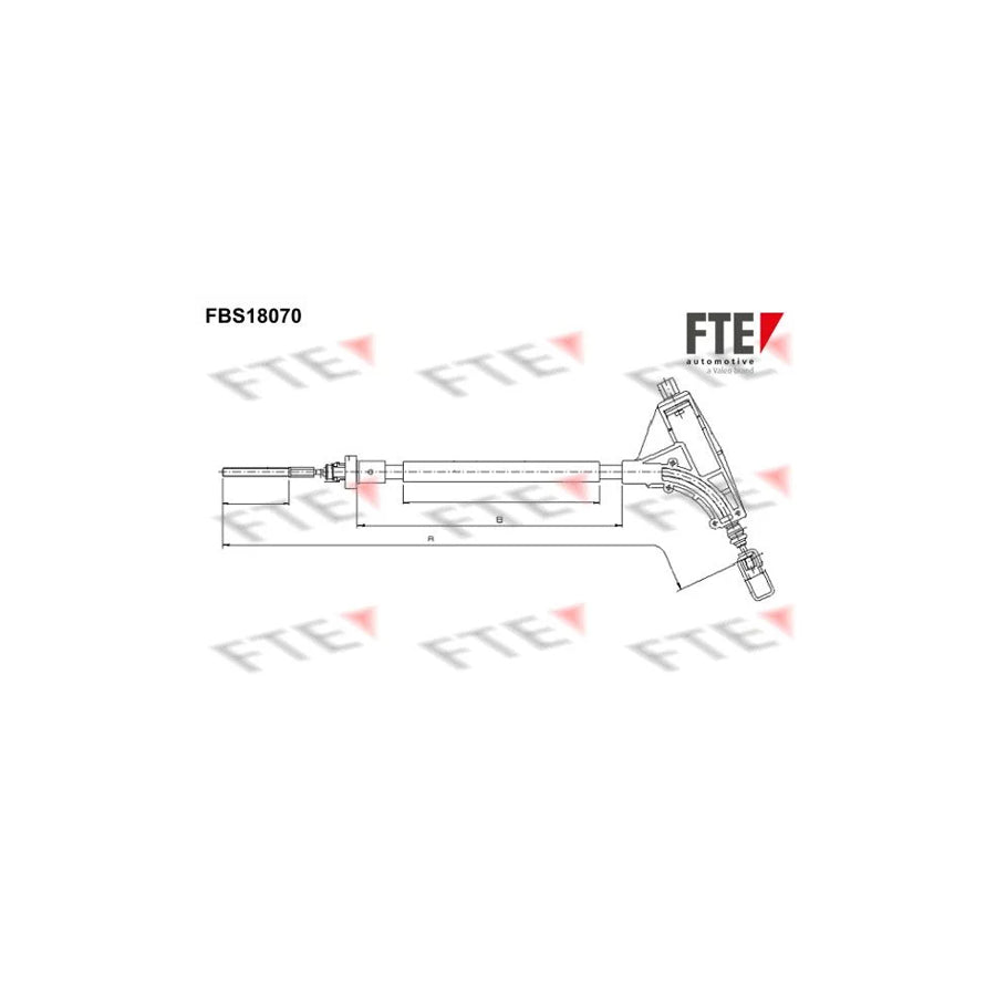 FTE Fbs18070 Hand Brake Cable for Peugeot 406
