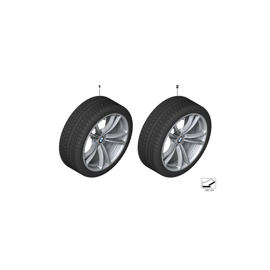 Genuine BMW 36110047977 F12 F13 F06 Wheel & Tire, Winter,Light Alloy Rdc Lc 255/35R20 97V (Inc. M5 & M6)
