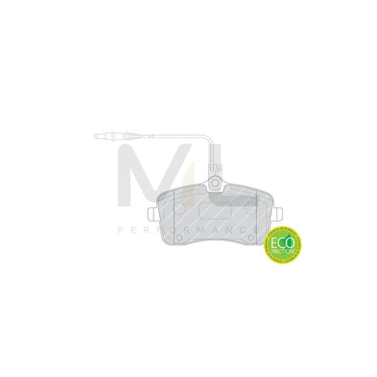 Ferodo FDB4734 Brake Pad Set for Peugeot 407 Premier Eco Friction, Incl. Wear Warning Contact, With Accessories