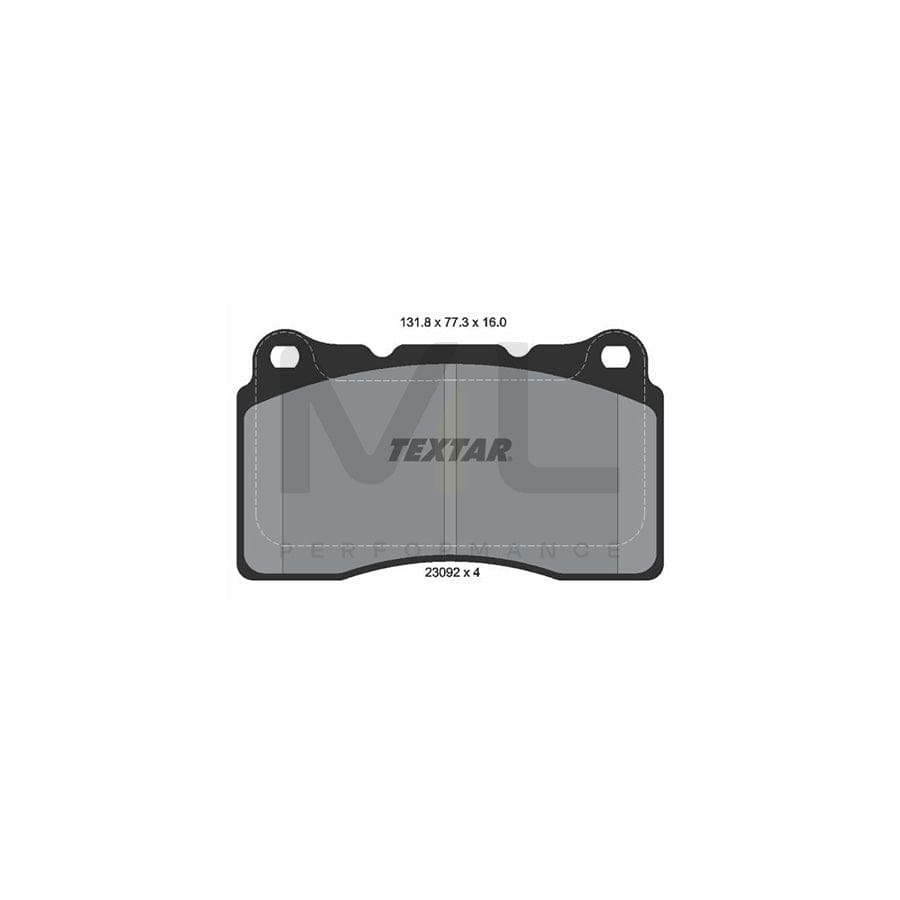 TEXTAR 2309203 Brake pad set for RENAULT Megane III Coupe (DZ) not prepared for wear indicator