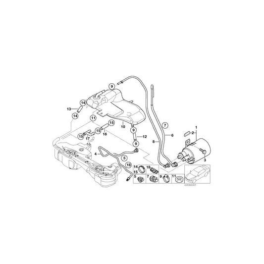 Genuine BMW 16136751873 E46 Vent Pipe (Inc. 316i, 325xi & 330i)