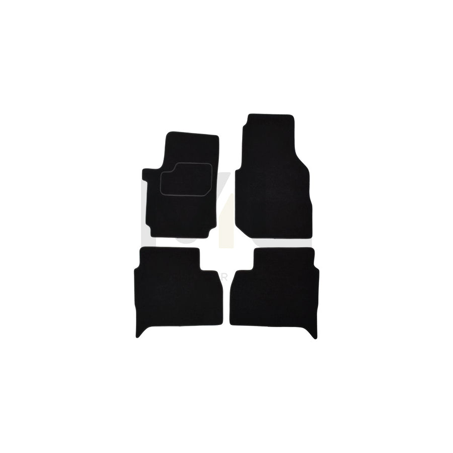 MAMMOOTH A041 VW10 PRM 01 Floor mat set for VW Amarok Pickup (2HA, 2HB, S1B, S6B, S7A, S7B) Textile, Front and Rear, Quantity: 4, Black