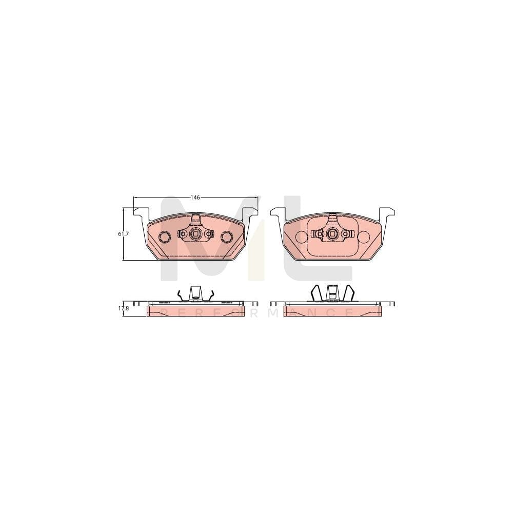 TRW Gdb2159 Brake Pad Set Not Prepared For Wear Indicator