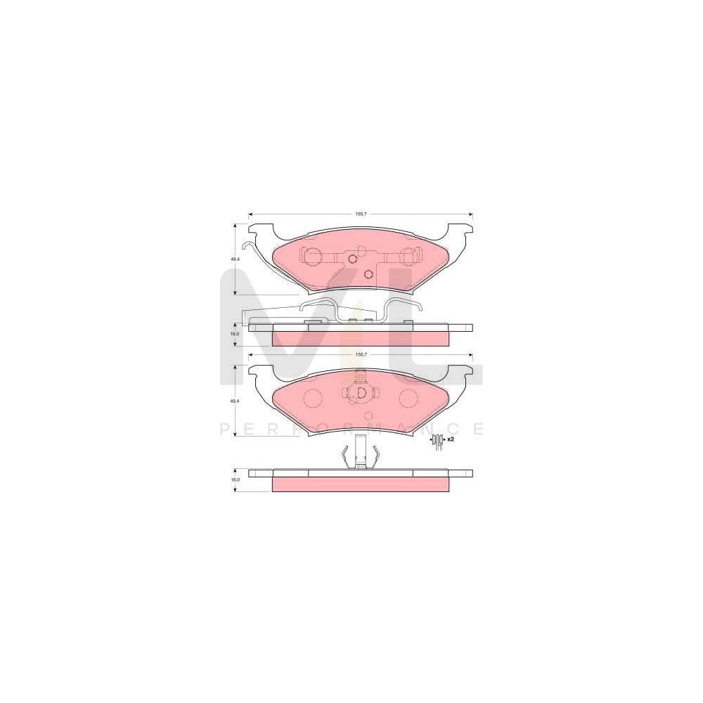 TRW Gdb4045 Brake Pad Set Not Prepared For Wear Indicator