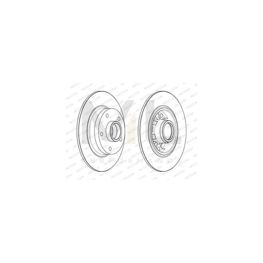 Ferodo DDF1730-1 Brake Disc Solid, Without Accessories  - Pair