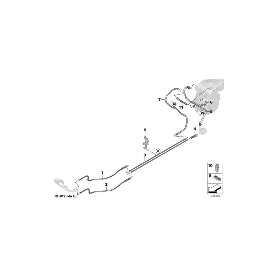 Genuine BMW 17128487017 Refrigerant Pipe Electric motor (Inc. i3 94Ah, i3s 120Ah & i3s 94Ah)