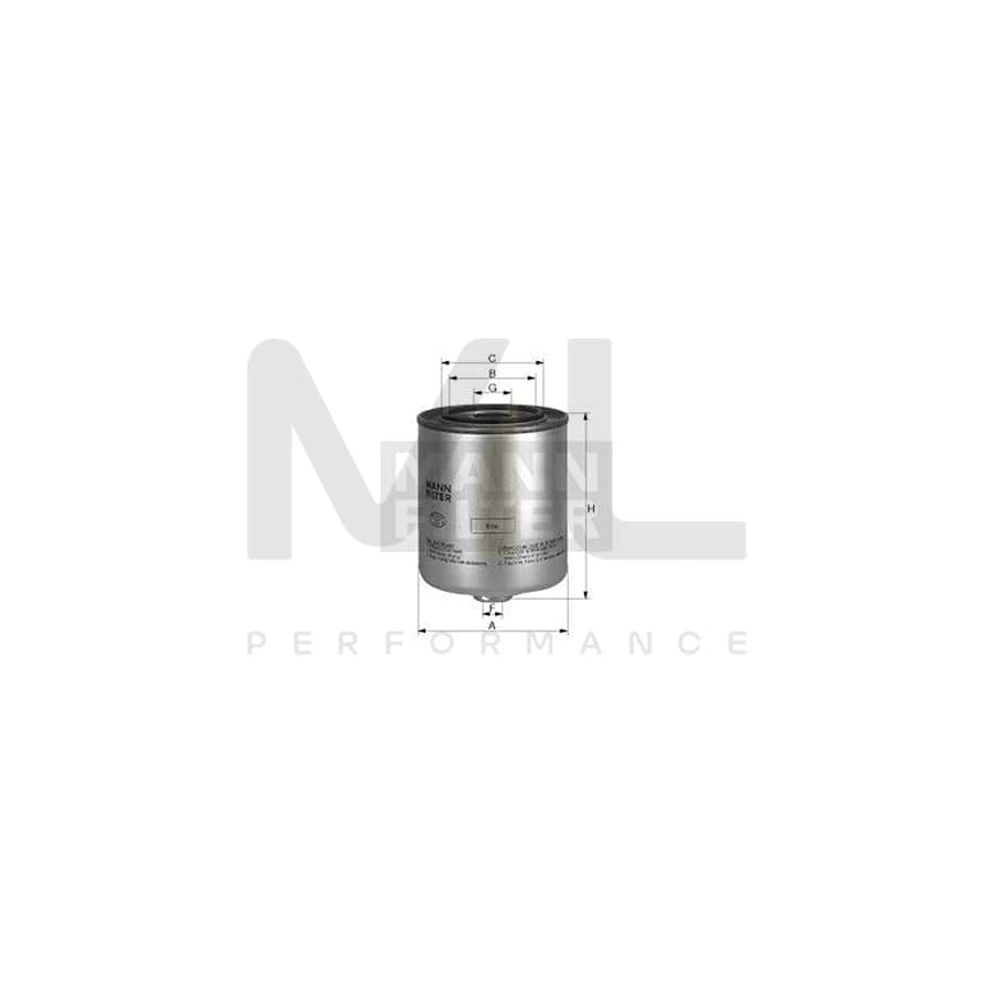 MANN-FILTER WK 815/2 Fuel filter Spin-on Filter