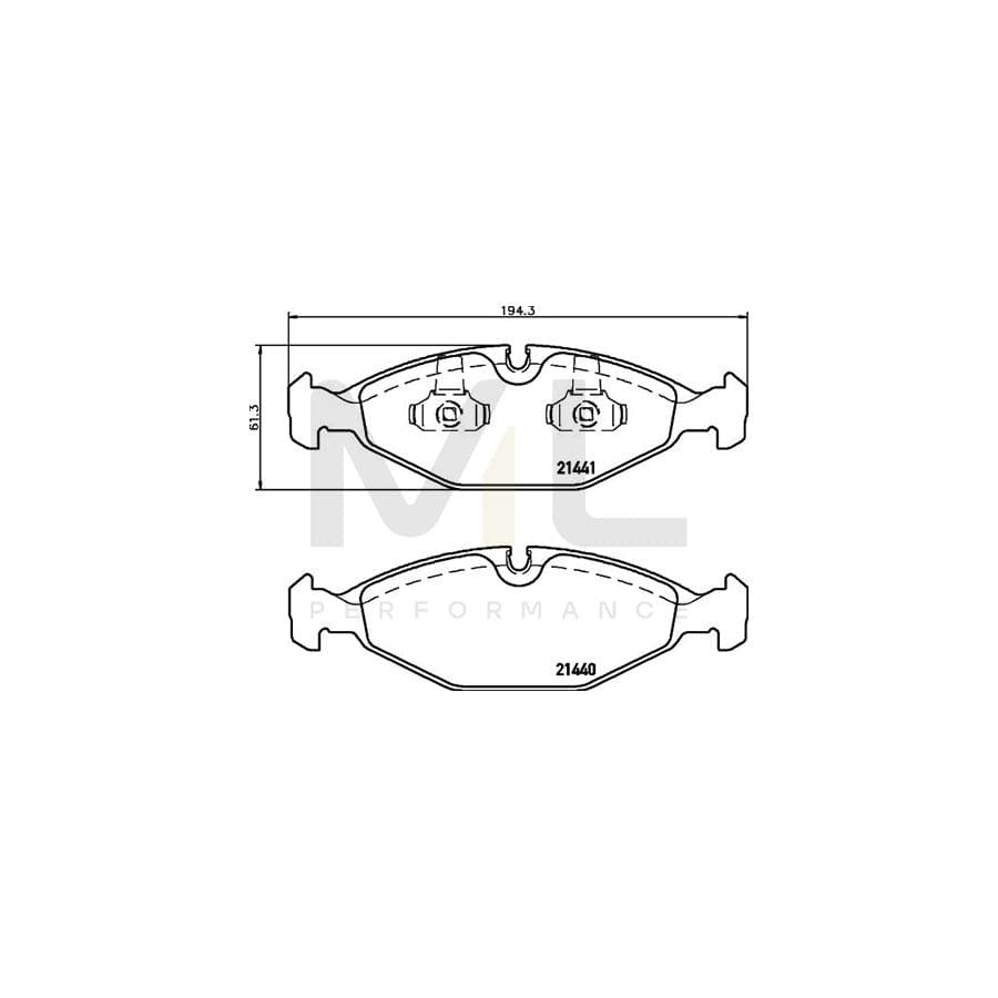 TEXTAR 2144001 Brake pad set prepared for wear indicator