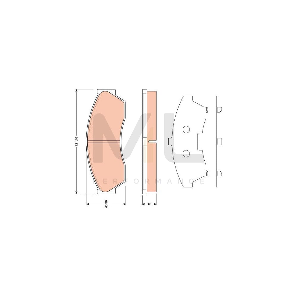 TRW Gdb1796 Brake Pad Set For Rover Cityrover Hatchback Not Prepared For Wear Indicator
