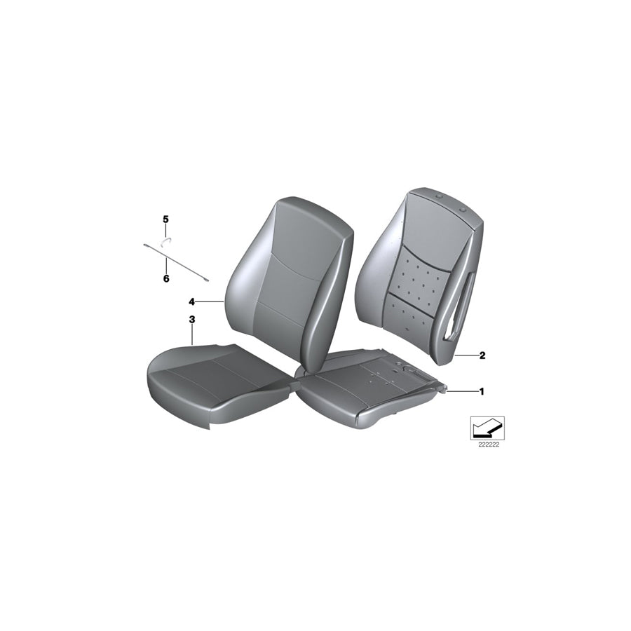 Genuine BMW 52109108573 F25 F26 Leather Cover For Basic Seat MOKKA (Inc. X3 35dX, X3 28i & X3 28iX)