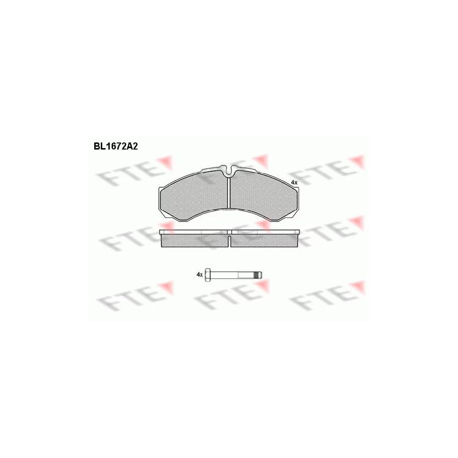 FTE Bl1672A2 Brake Pad Set for Iveco Daily