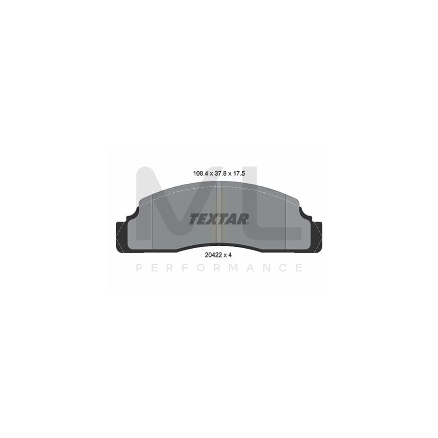 TEXTAR 2042202 Brake pad set for FORD FIESTA not prepared for wear indicator