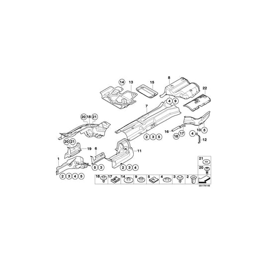 Genuine BMW 51487897029 E63 E60 E64 Left Engine Support Heat Insulation (Inc. M5 & M6)