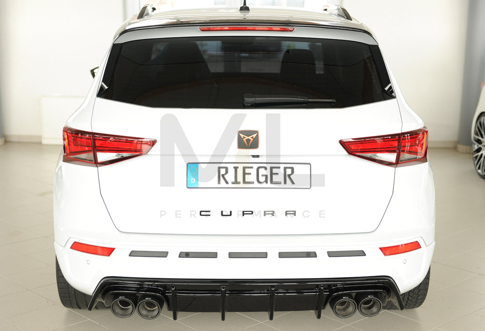 Rieger 00088228 SEAT 5FP Ateca Cupra Rear Diffuser 8 | ML Performance UK Car Parts