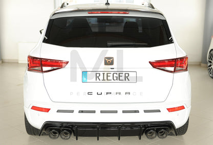 Rieger 00088228 SEAT 5FP Ateca Cupra Rear Diffuser 8 | ML Performance UK Car Parts