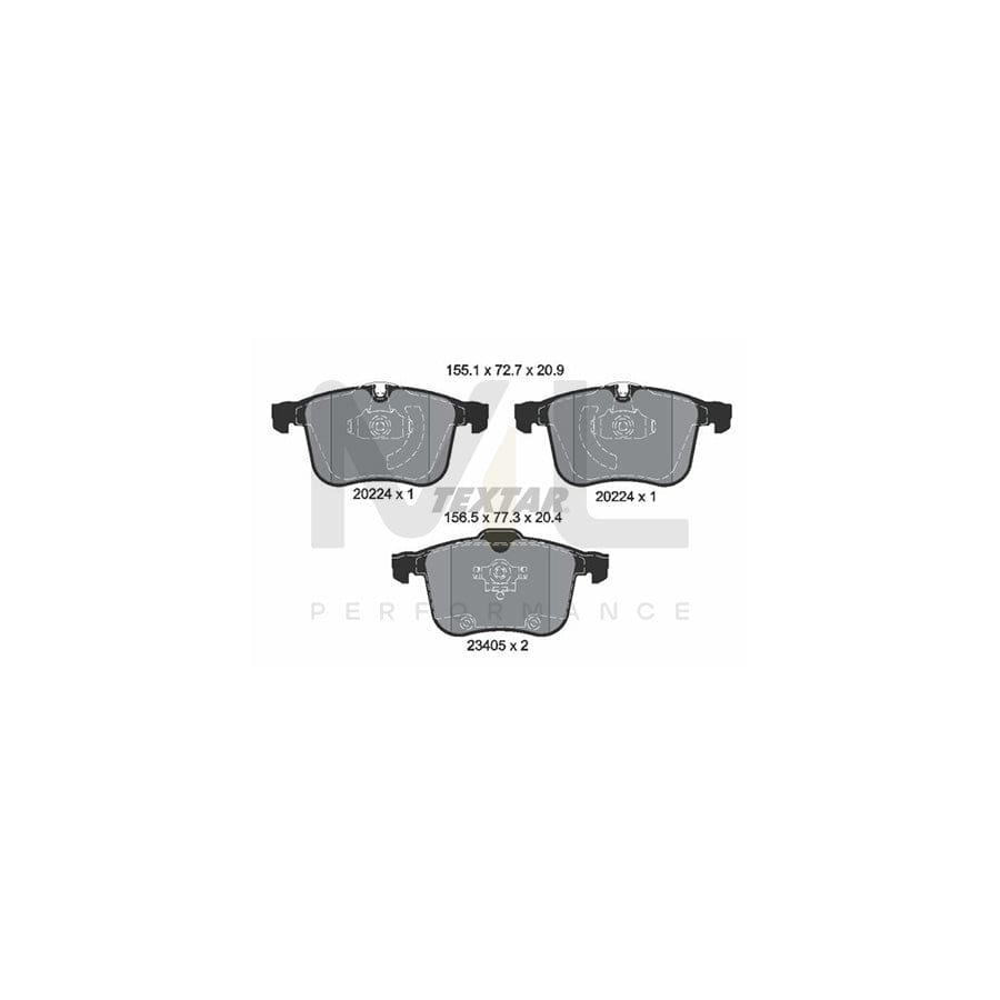 TEXTAR 2022401 Brake pad set prepared for wear indicator