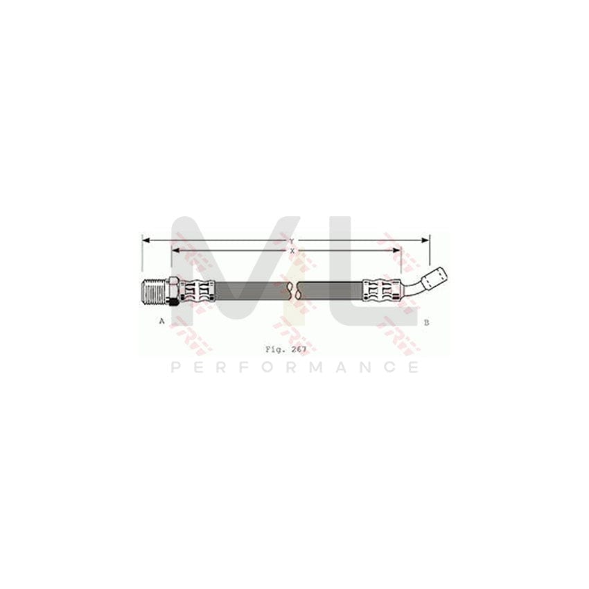TRW PHD147 Brake Hose 287mm, M16x1