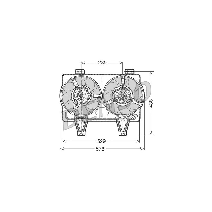 DENSO DER01016 Fan, Radiator for Alfa Romeo 164 (164)